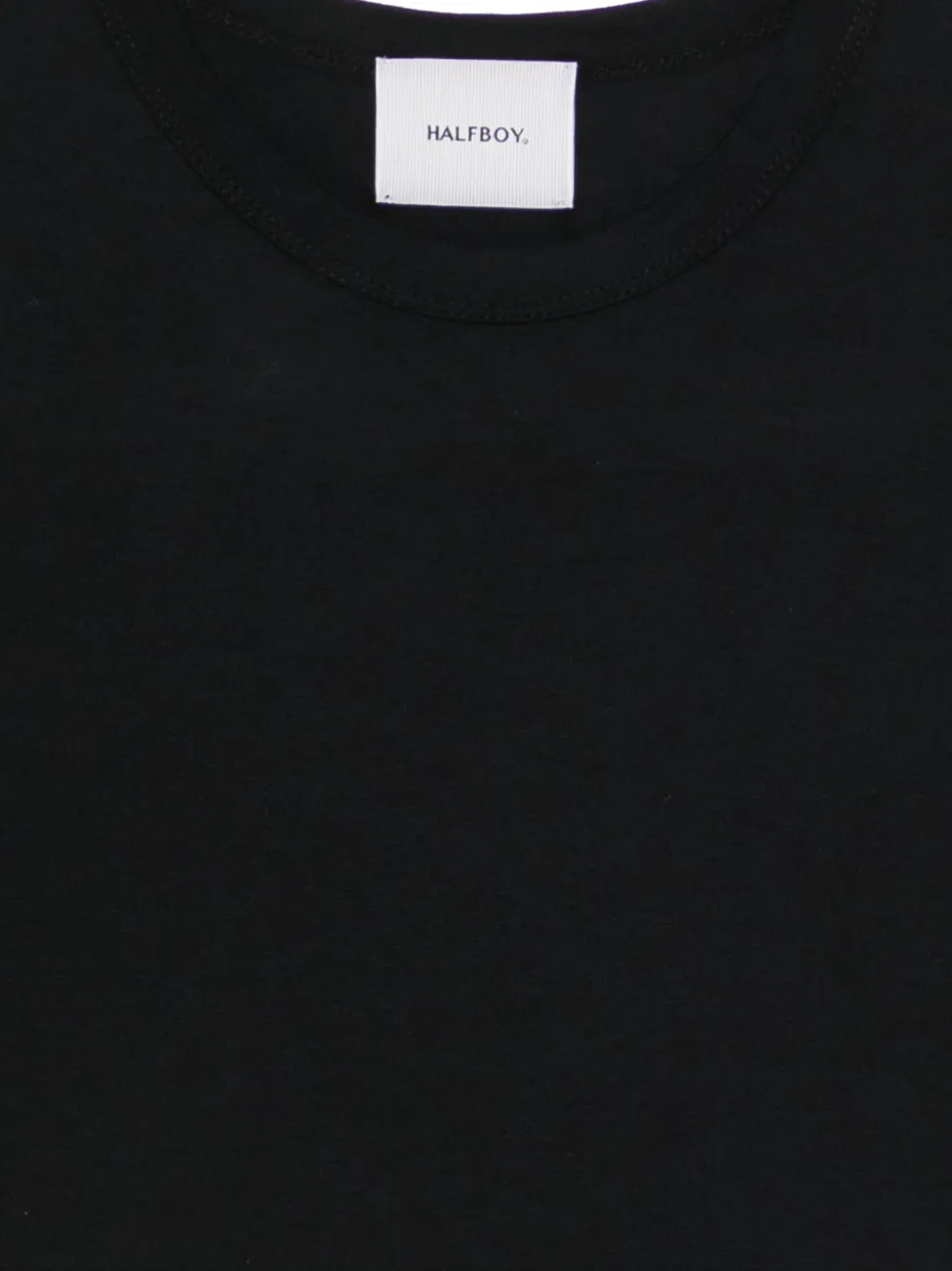 Halfboy T-shirt met ronde hals Zwart