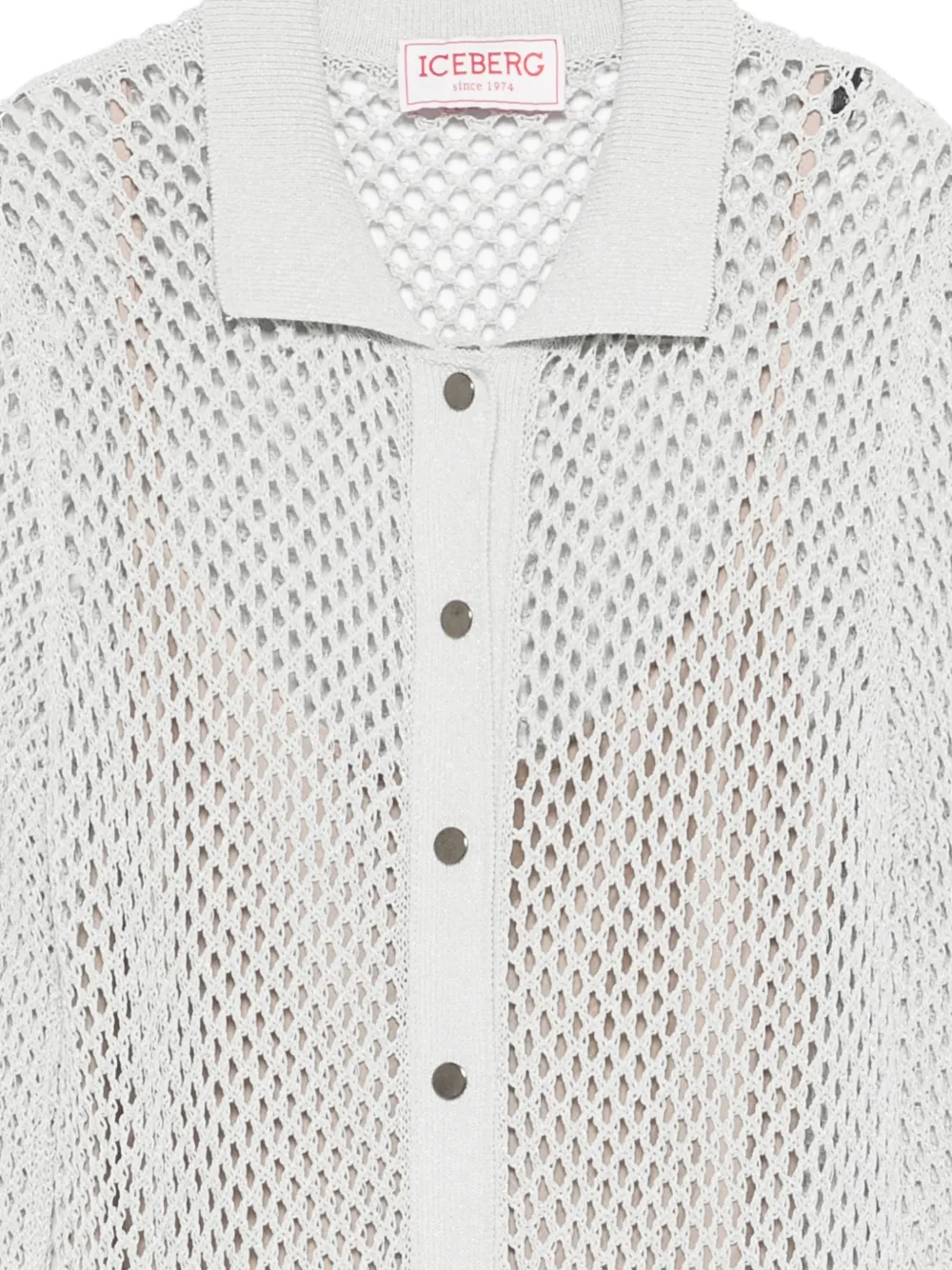 Iceberg Maxi-jurk met knopen en kraag Grijs
