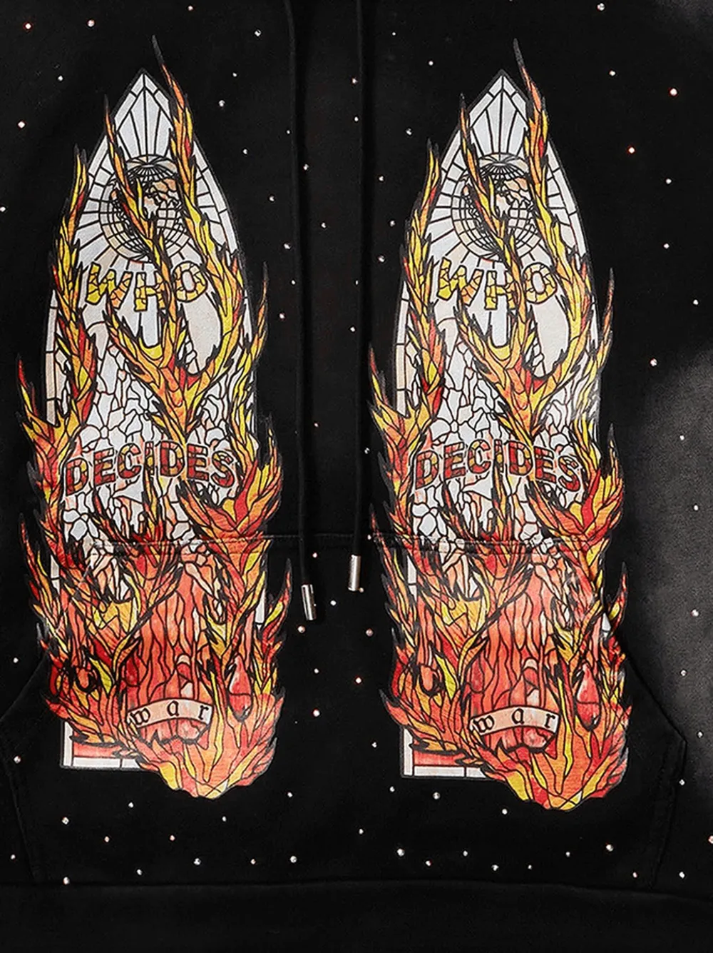 Who Decides War Flames Glass hoodie | Hoodies | Image 2