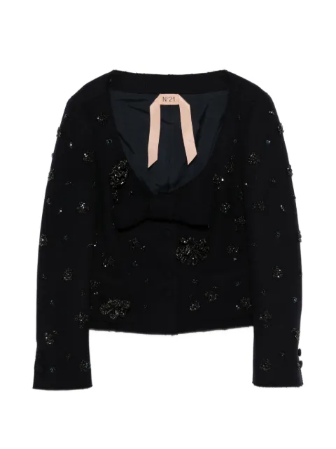 Nº21 floral-embellishment jacket
