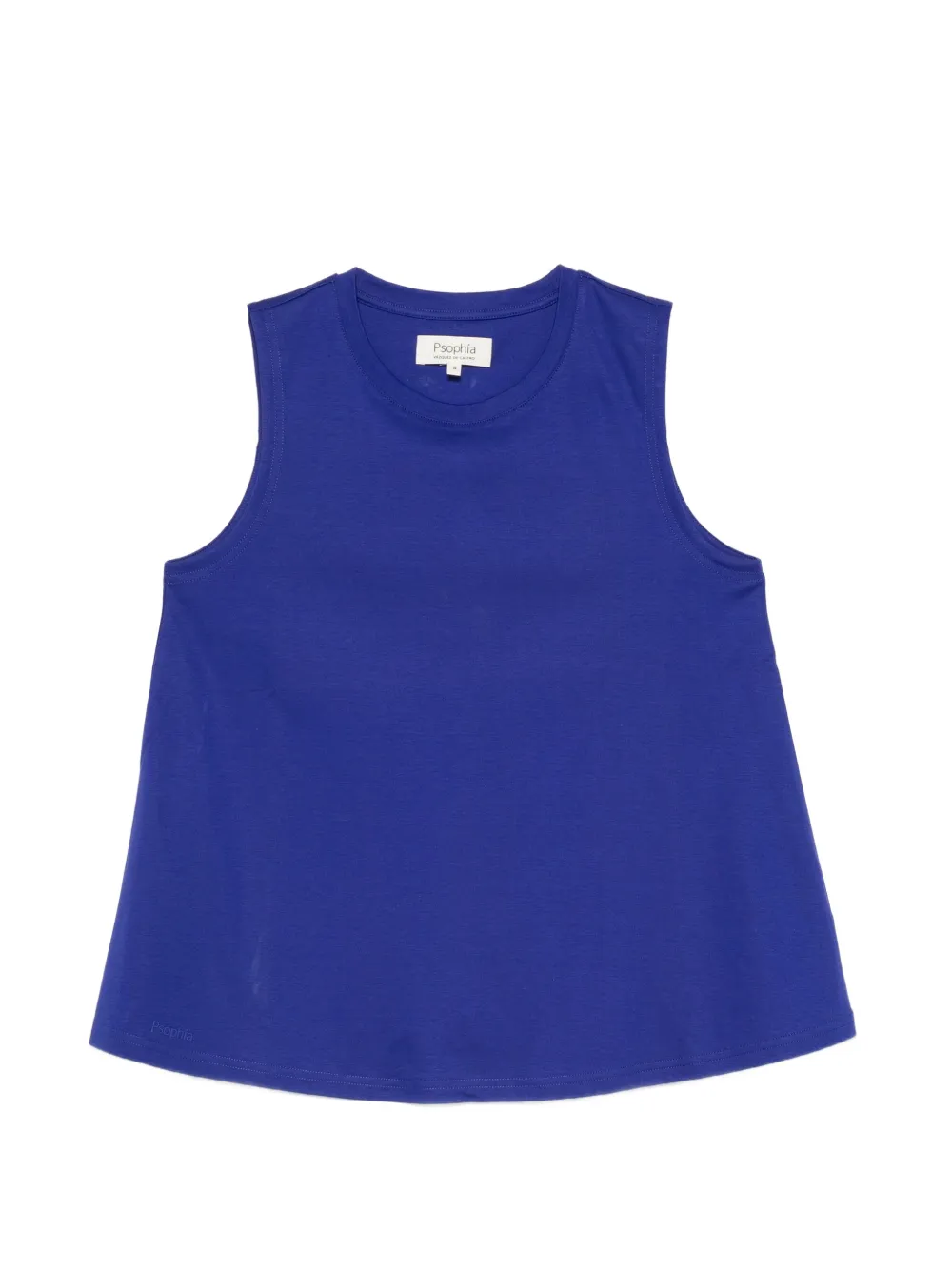 PSOPHIA sleeveless crew-neck cotton tank top - Blu
