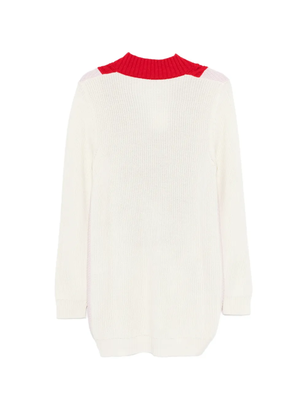 Vivetta Kabelgebreide mini-jurk met V-hals Wit