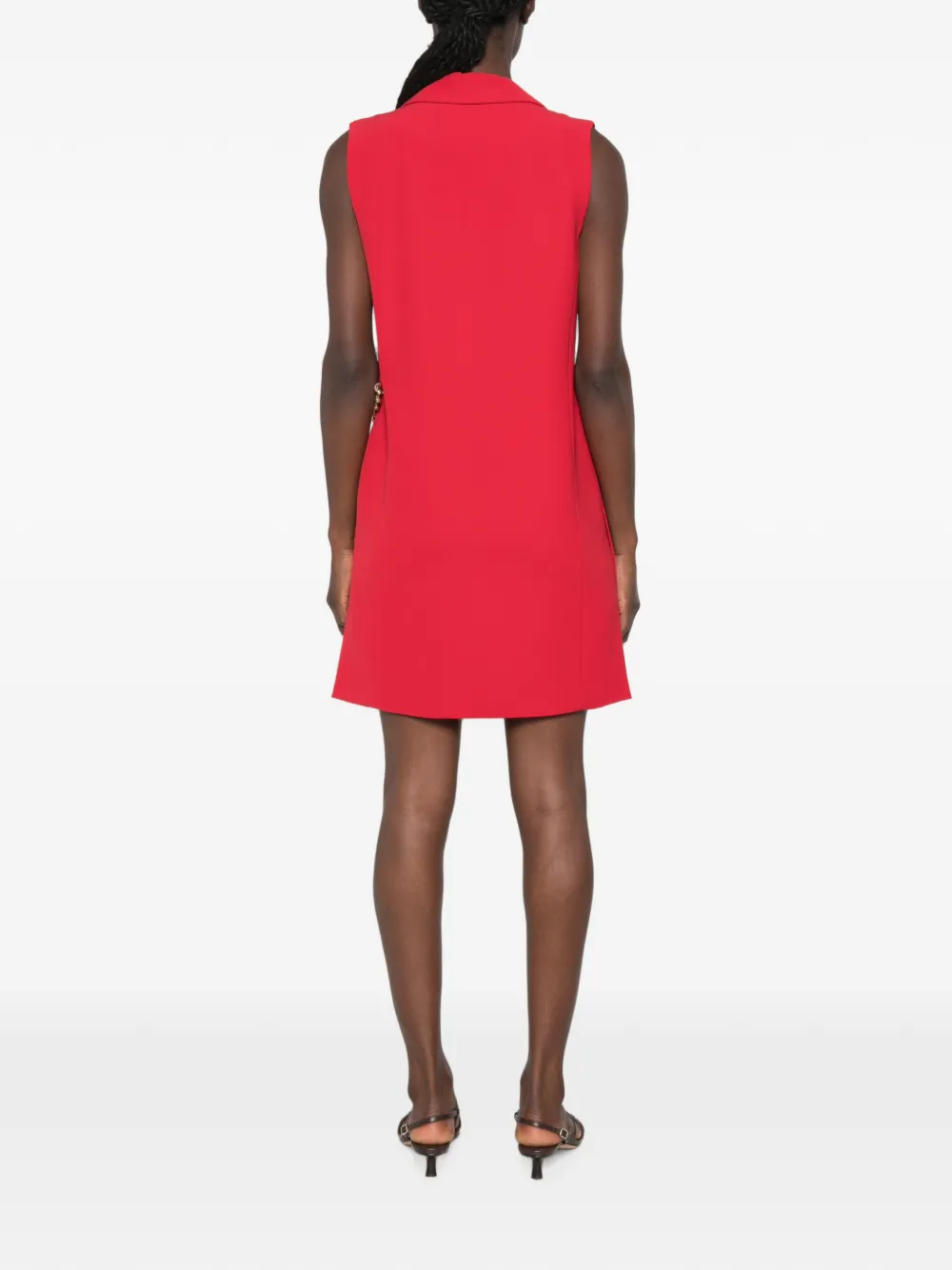 SIMONA CORSELLINI Mini-jurk met schakelketting Rood