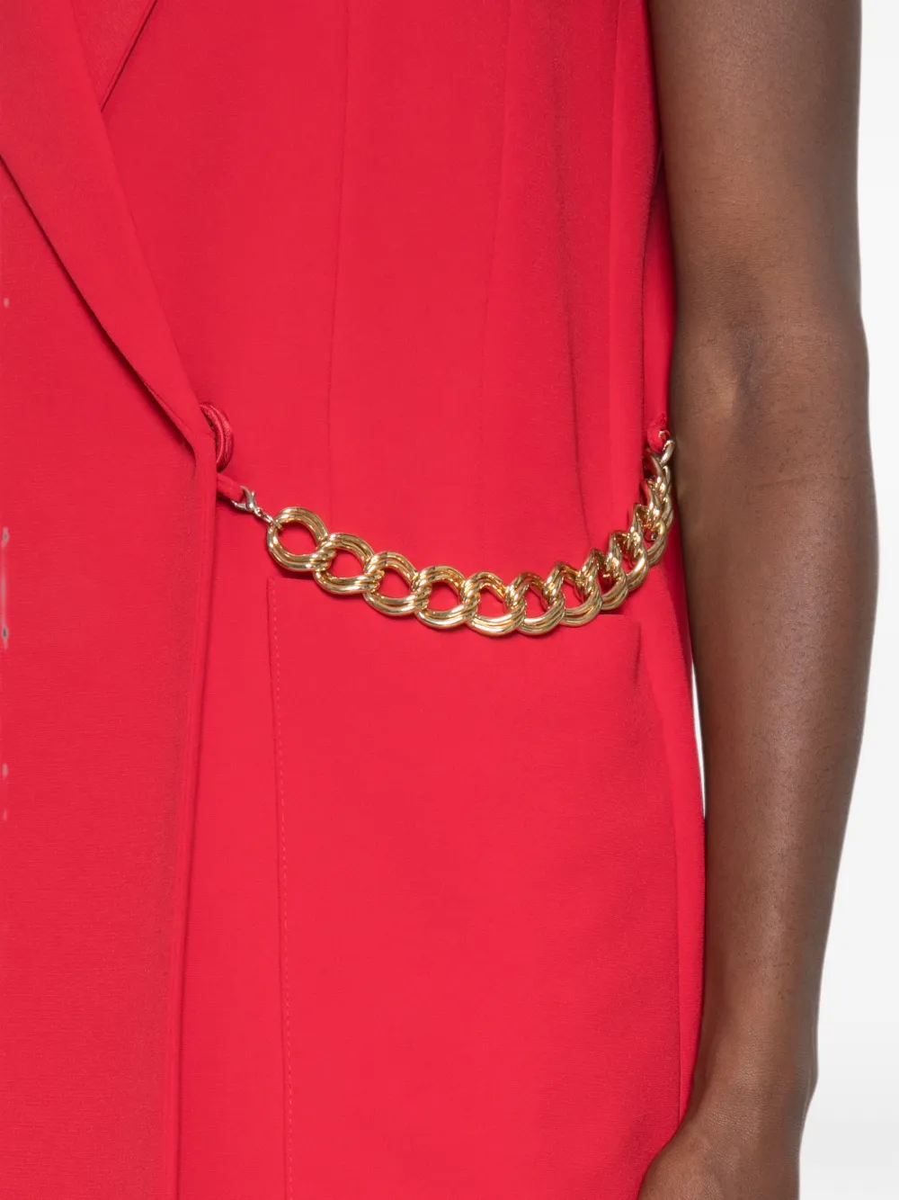 SIMONA CORSELLINI Mini-jurk met schakelketting Rood