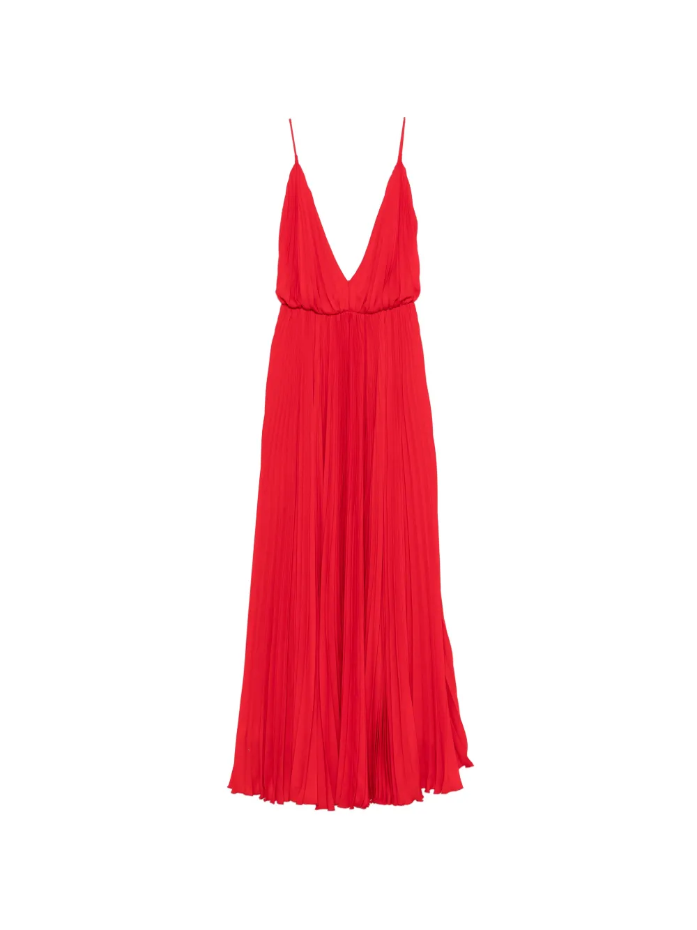 Vivetta V-neck pleated maxi dress - Rosso