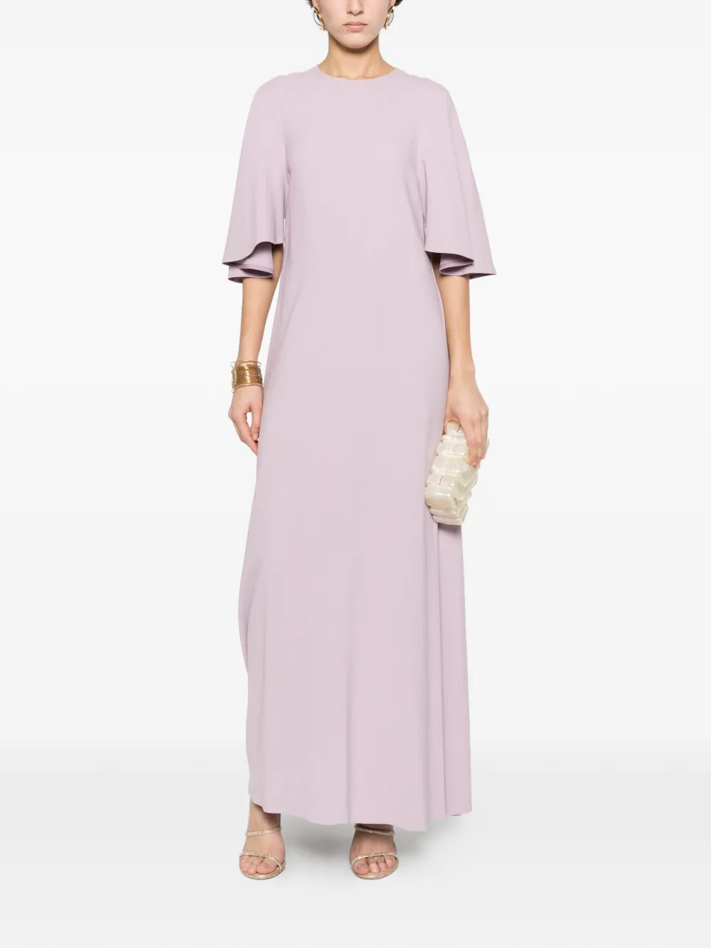 Erika Cavallini Maxi-jurk met korte mouwen Paars