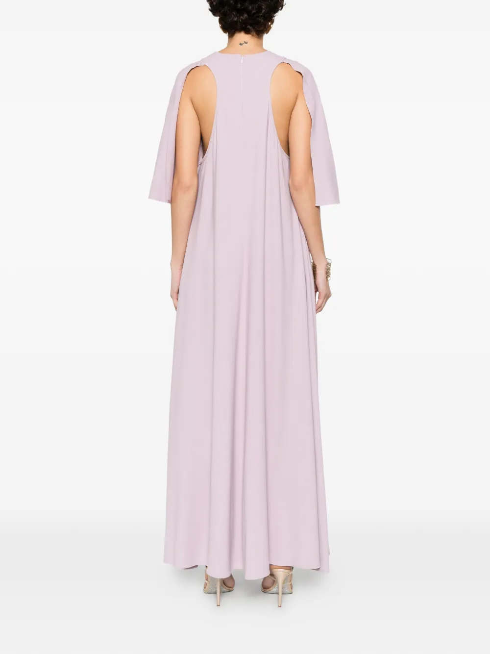 Erika Cavallini Maxi-jurk met korte mouwen Paars