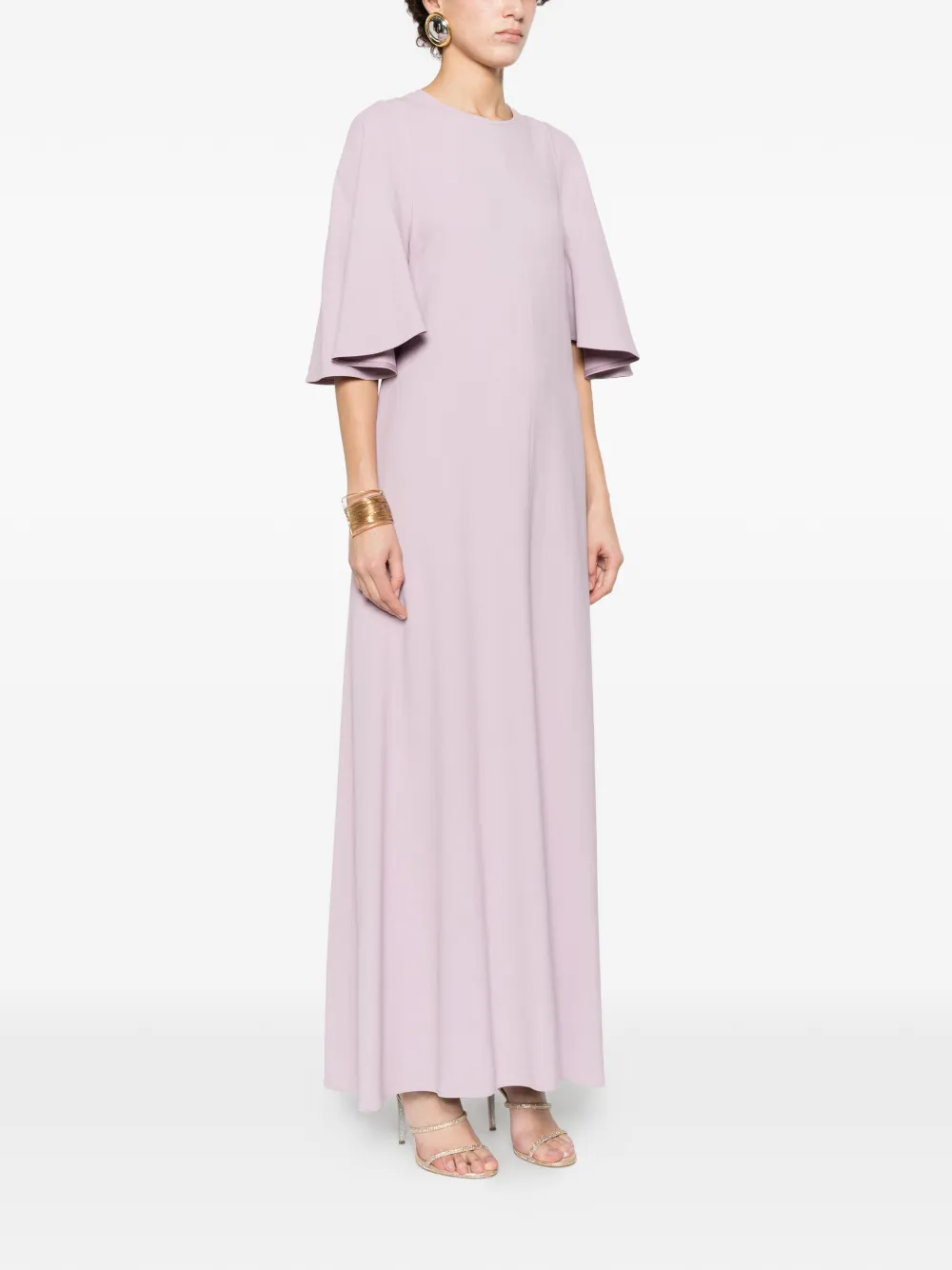 Erika Cavallini Maxi-jurk met korte mouwen Paars