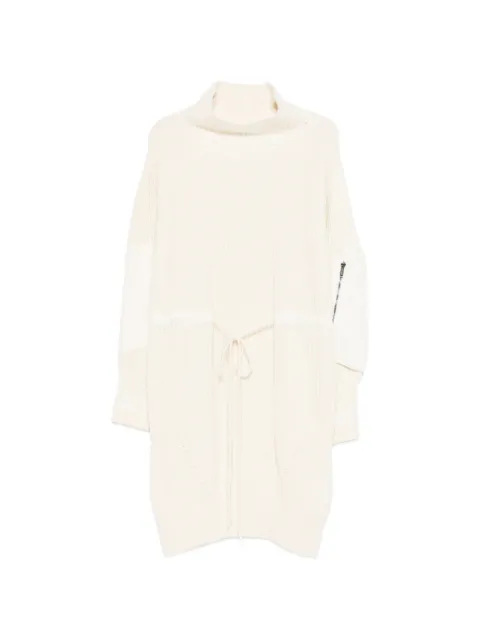 Iceberg turtleneck self-tie midi dress