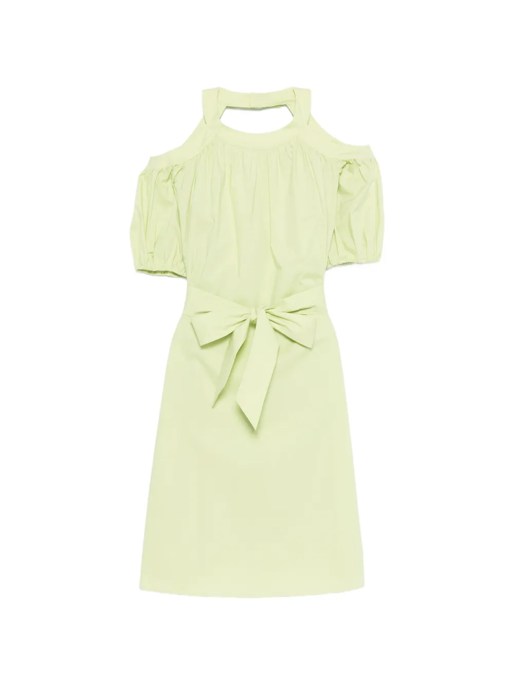Vivetta tie-waist cold-shoulder midi dress - Verde