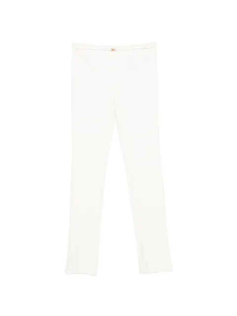 Blumarine pantalones acampanados con placa del logo