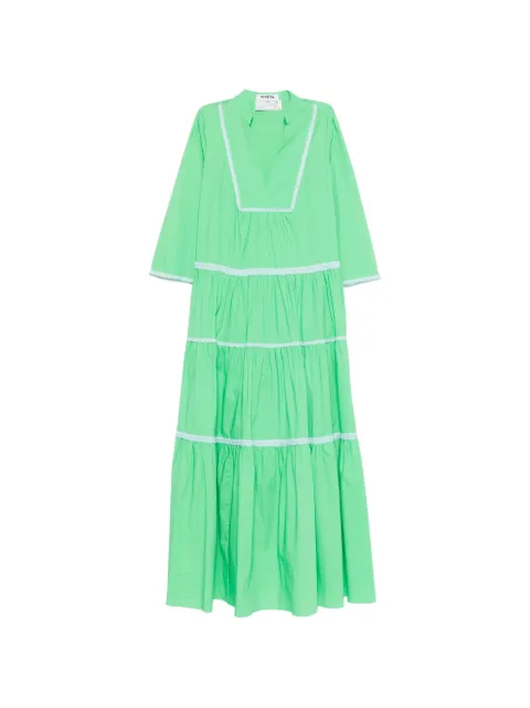 Vivetta tiered crochet-trim maxi dress