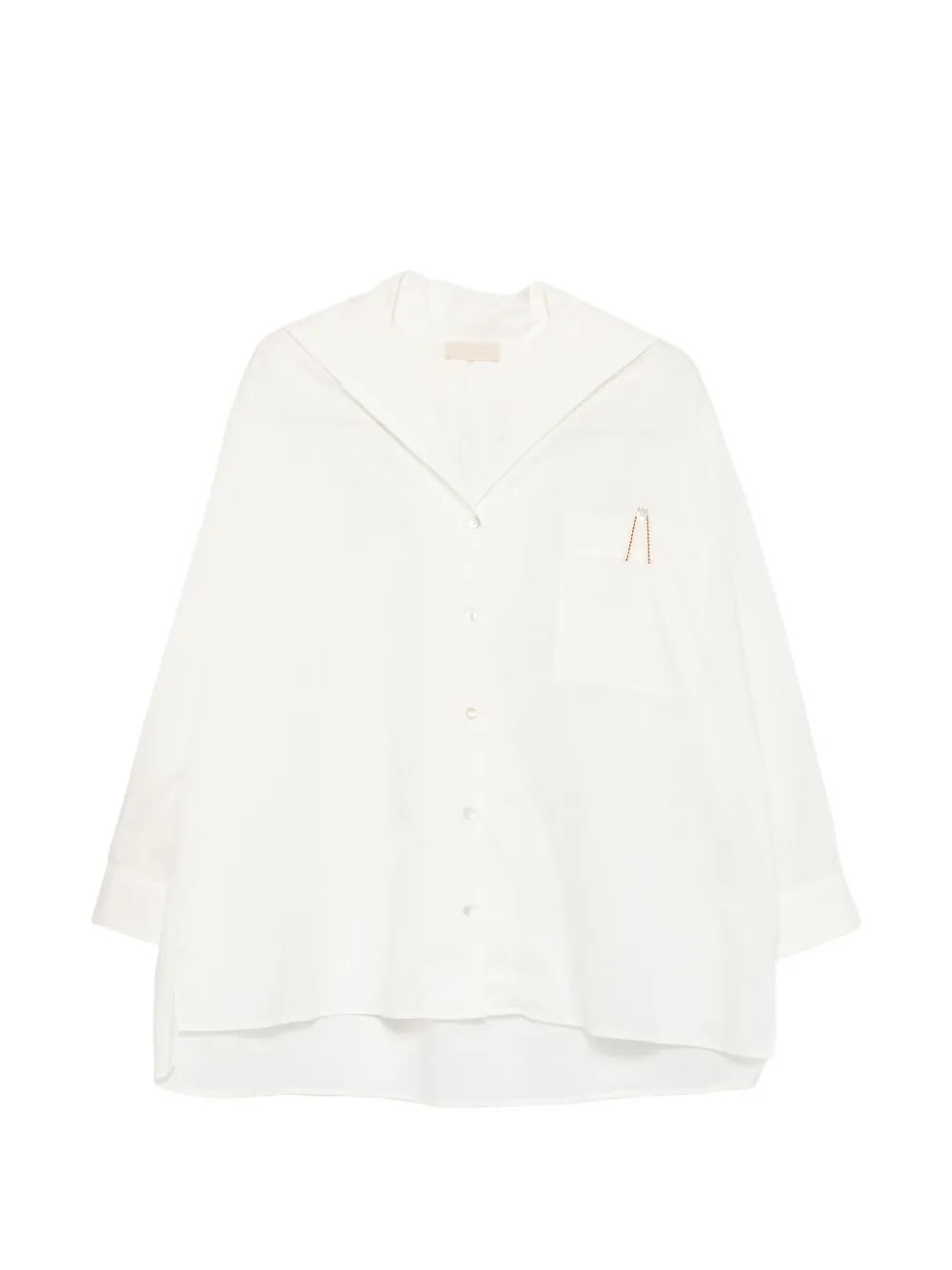 MOMONÌ long-sleeve button-down shirt - Weiß