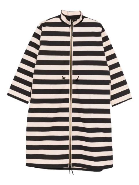 PSOPHIA striped zip parka coat