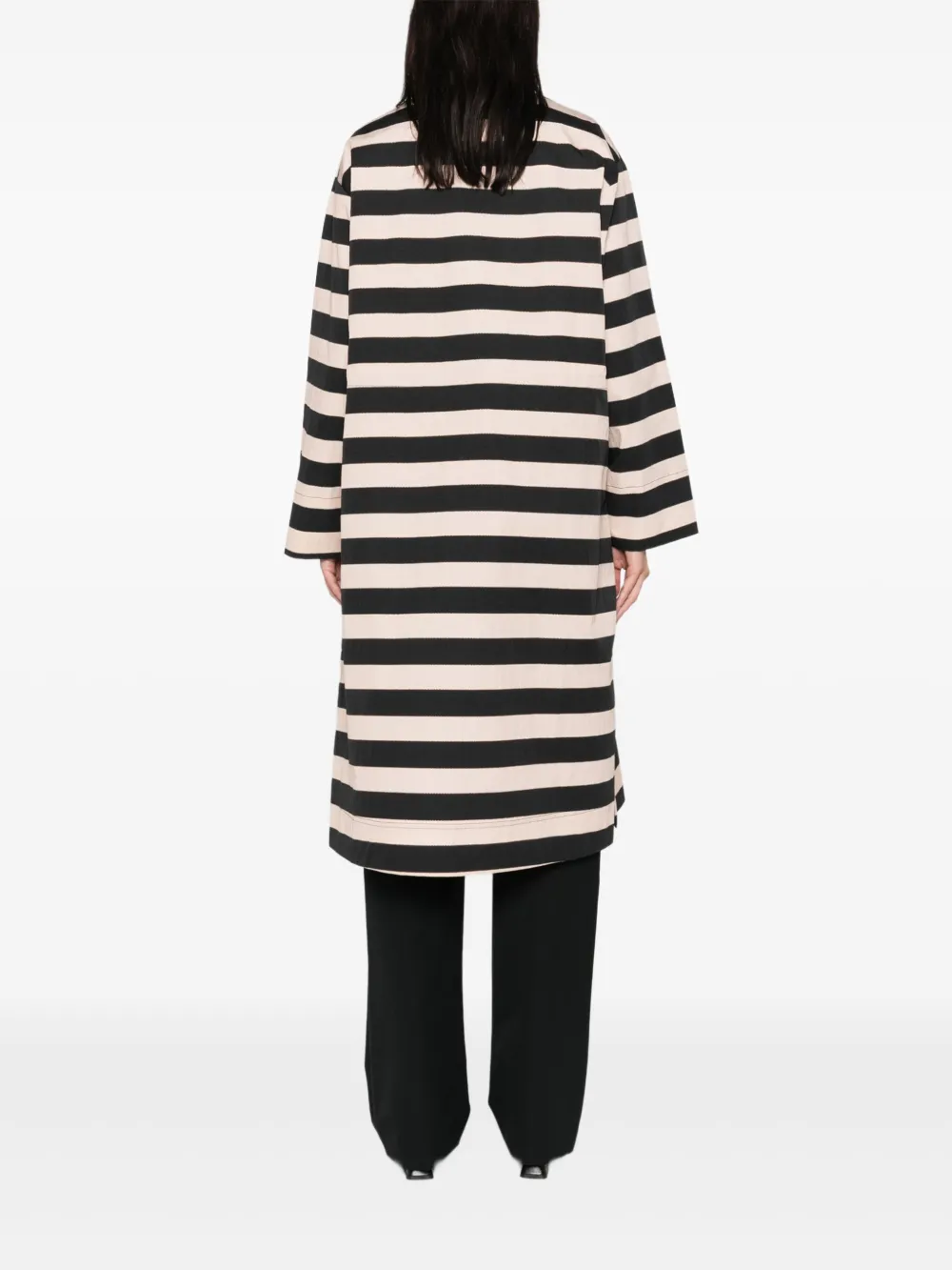 PSOPHIA Gestreepte parka Zwart