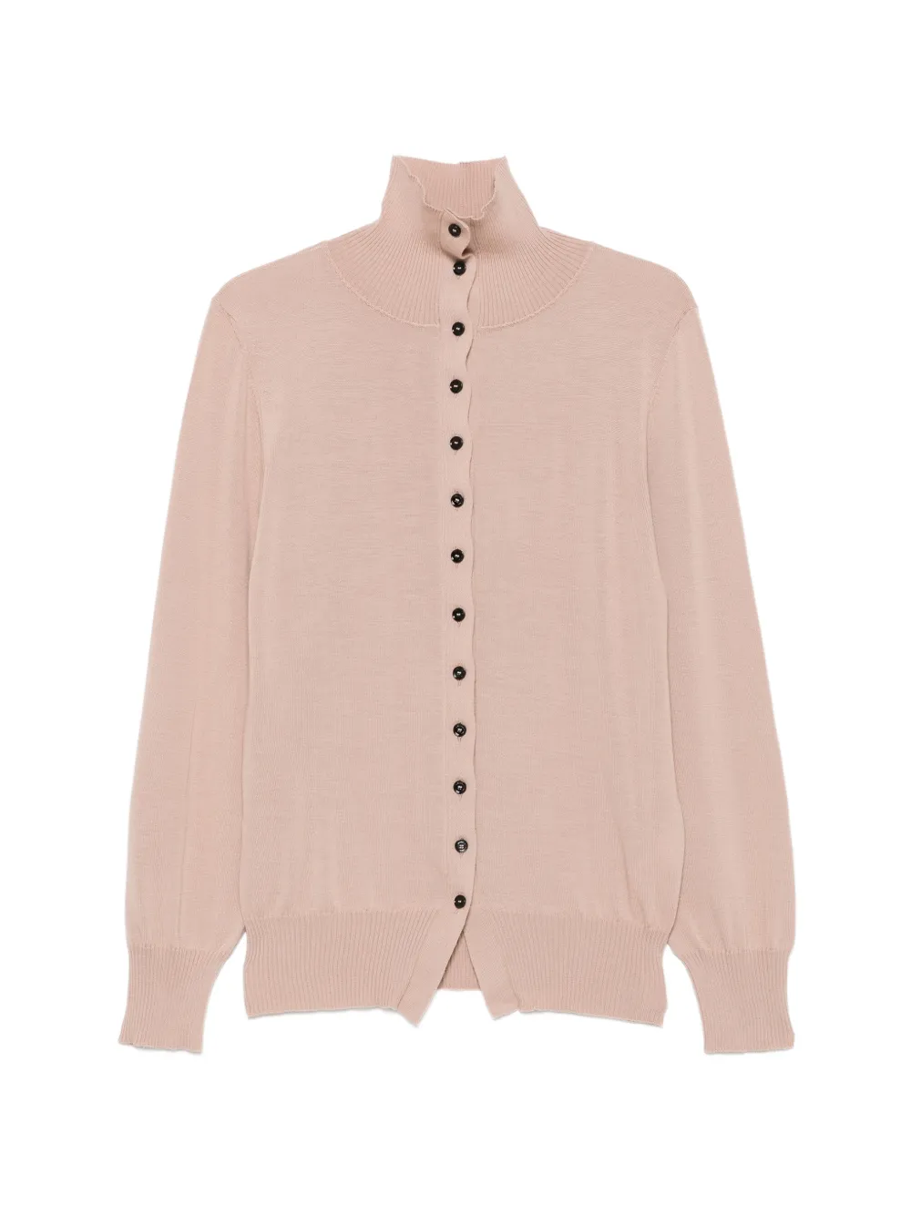 Liviana Conti high-neck button-up cardigan - Toni neutri