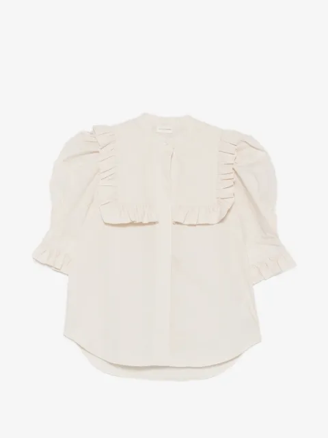By Malene Birger Oia ruffled puff-sleeve shirt