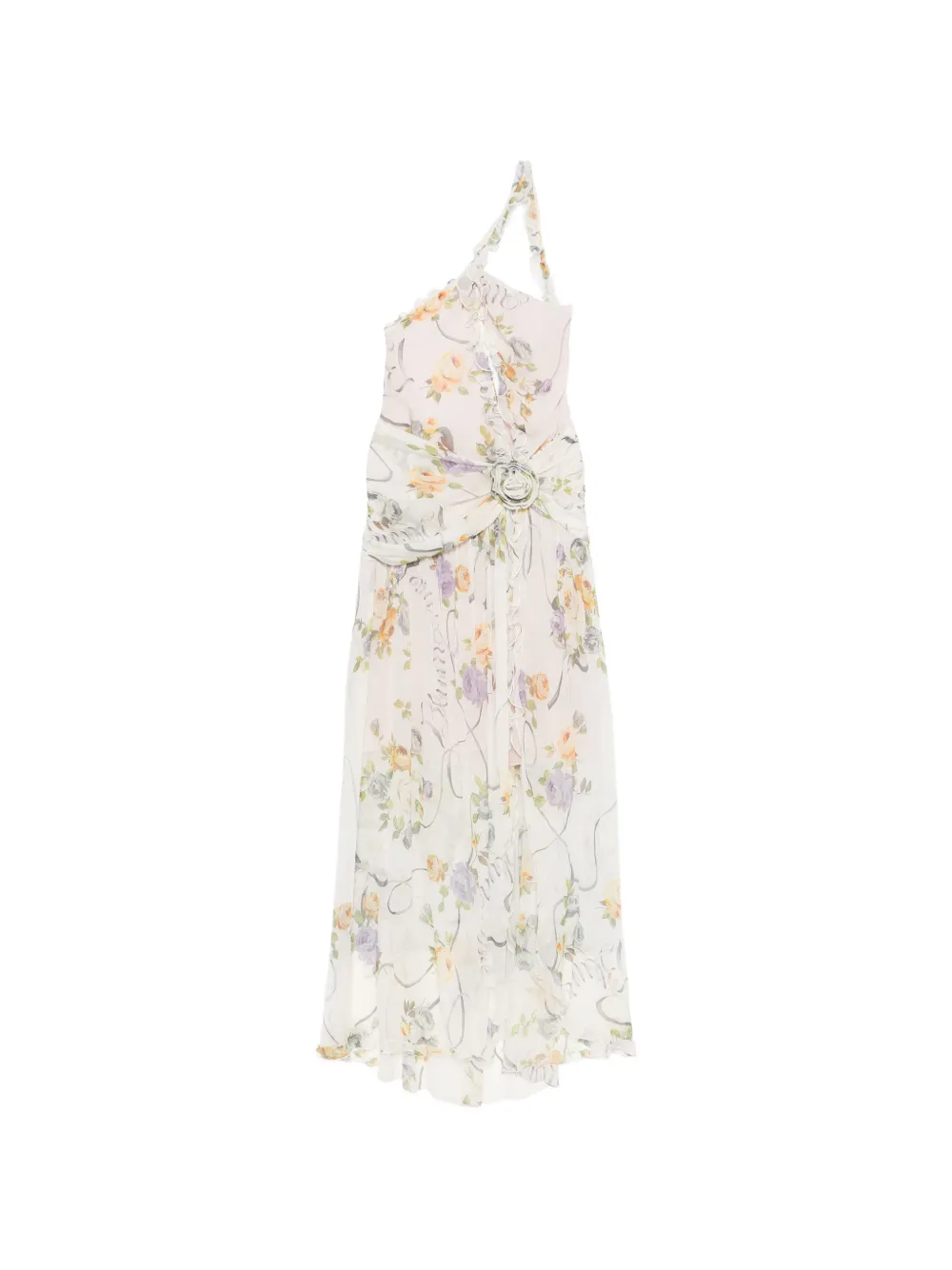 Blumarine floral-pattern maxi dress - Toni neutri