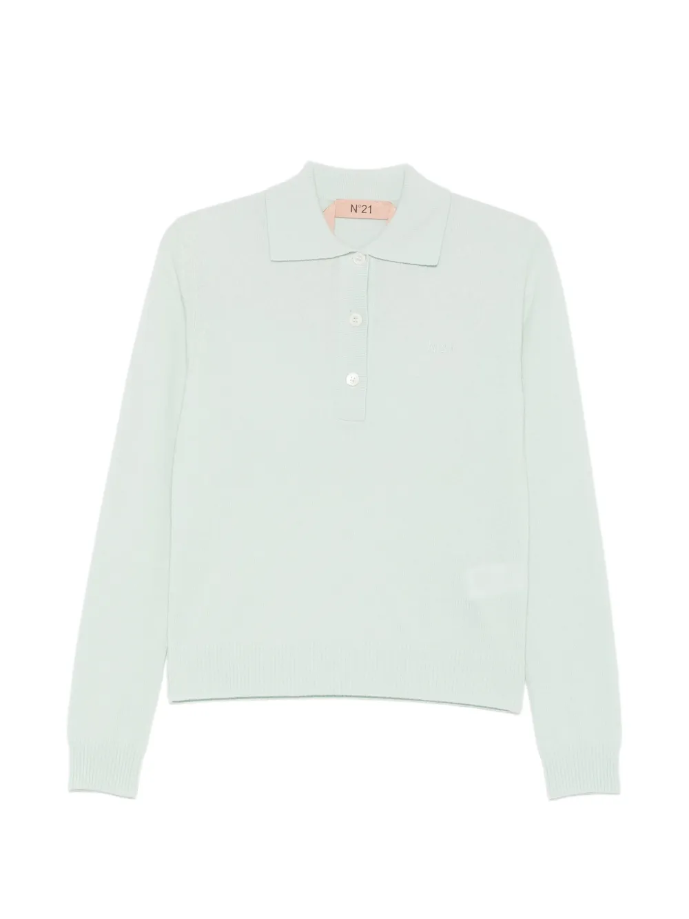 Nº21 logo-embroidered polo top - Green