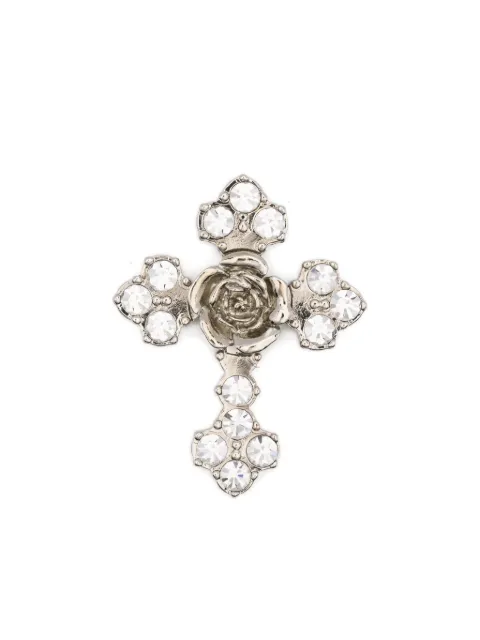 Blumarine rose-detail embellished earrings