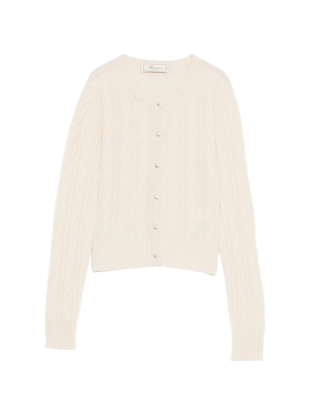 Blumarine cable-knit buttoned knitwear - Toni neutri