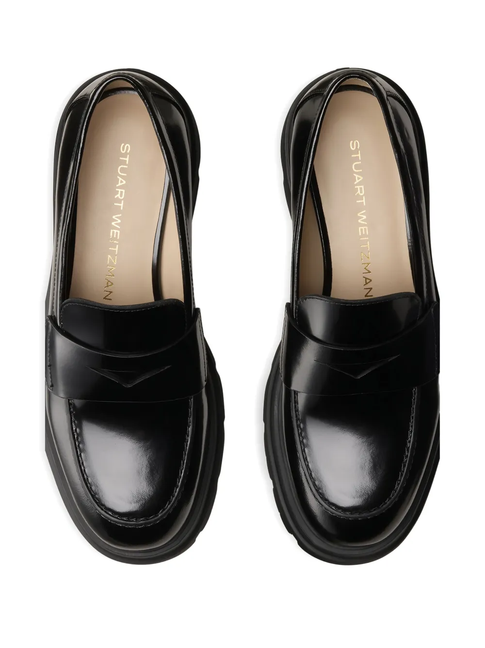 Stuart Weitzman Hudson Lite Penny-slot Loafer In Black
