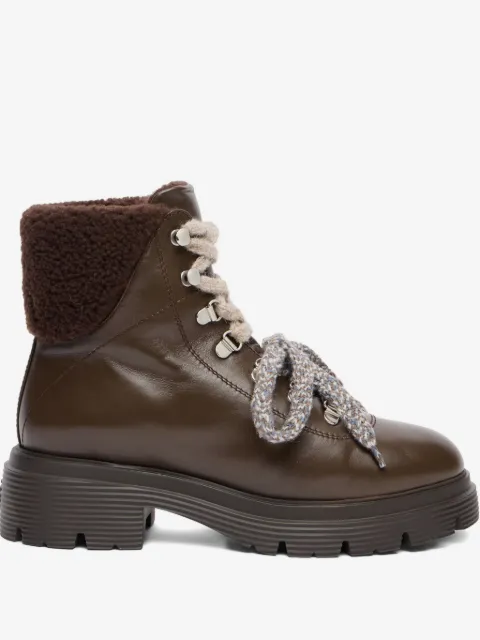 Stuart Weitzman Hudson Lite støvler i lammeskind med snøre