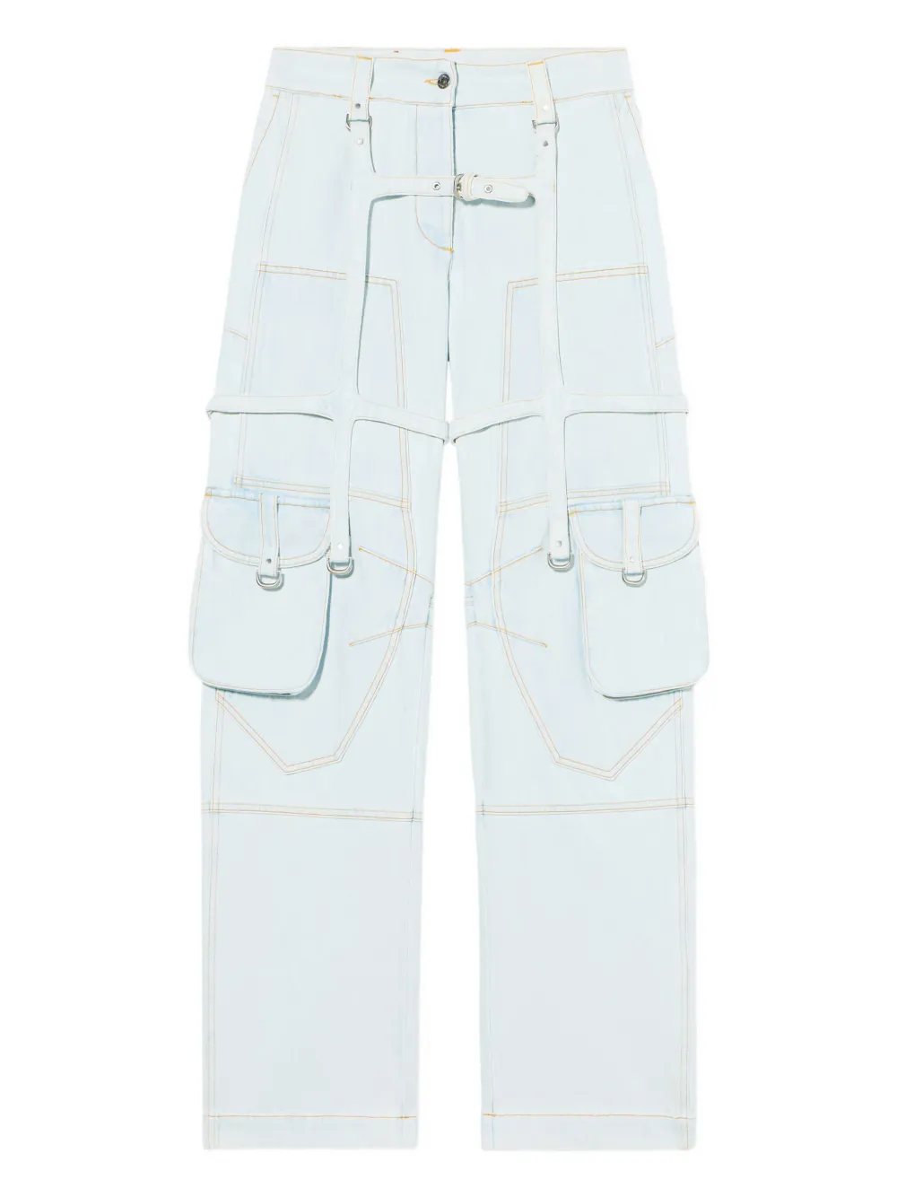 Off-white Multiple-pocket Cargo Jeans In Blue