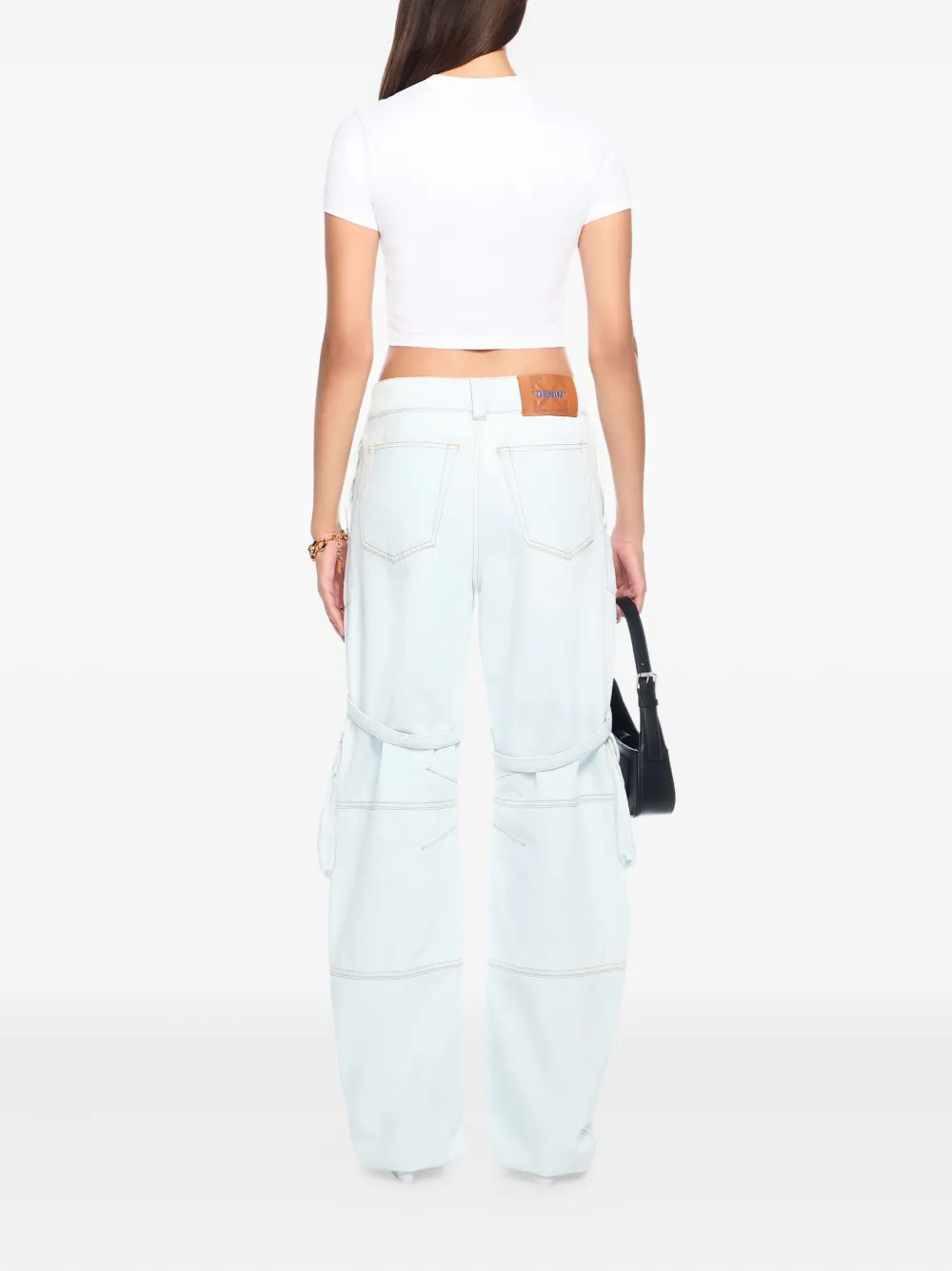 Off-white Multiple-pocket Cargo Jeans In Blue