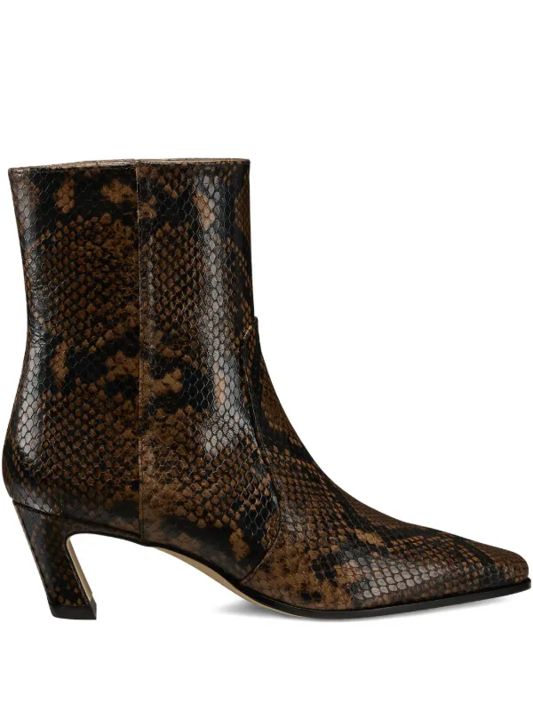 Stuart Weitzman スネークスキン ブーツ | ブラウン | FARFETCH JP