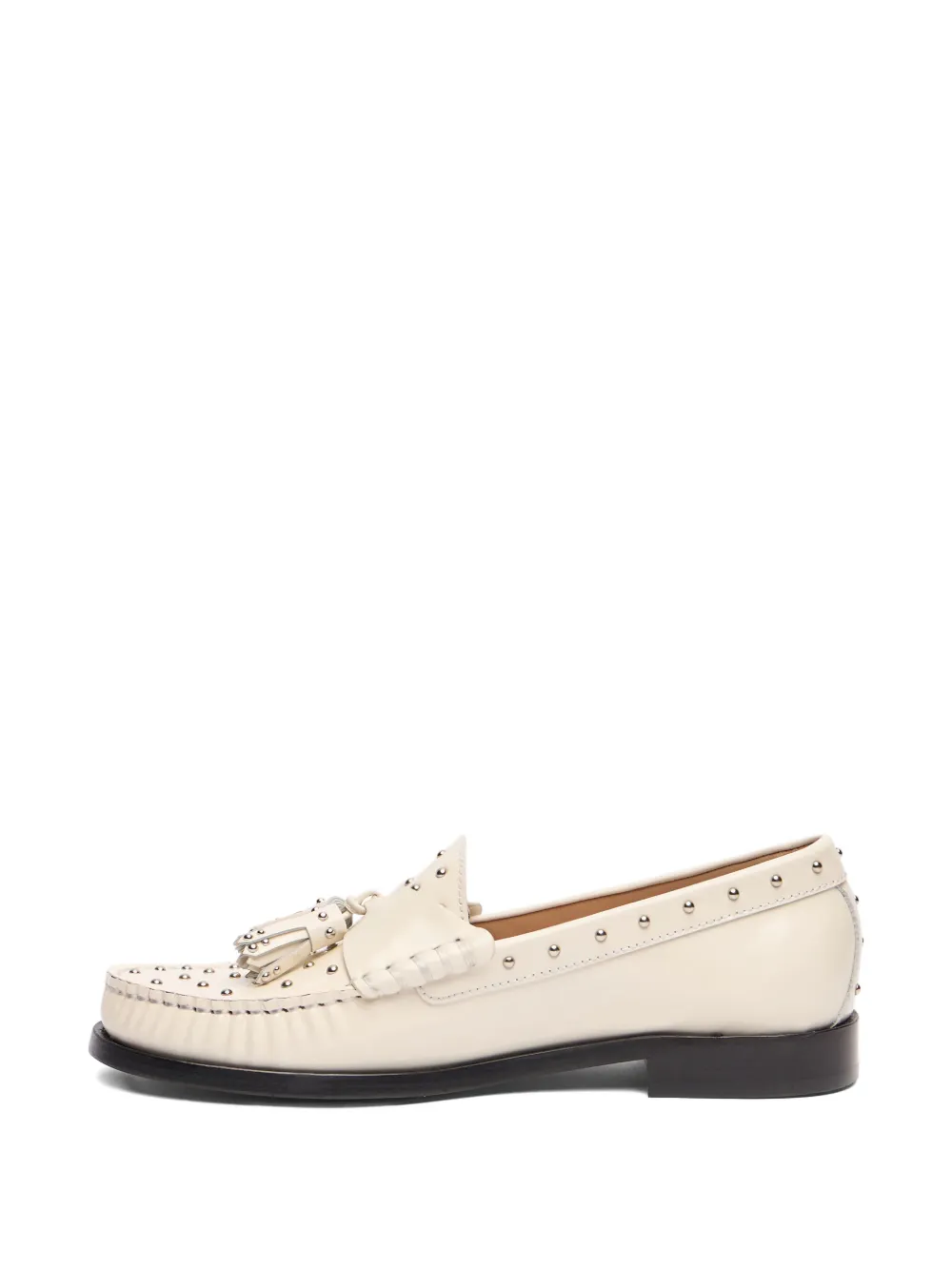 Stuart Weitzman Lottie Sostud Loafers In Neutral