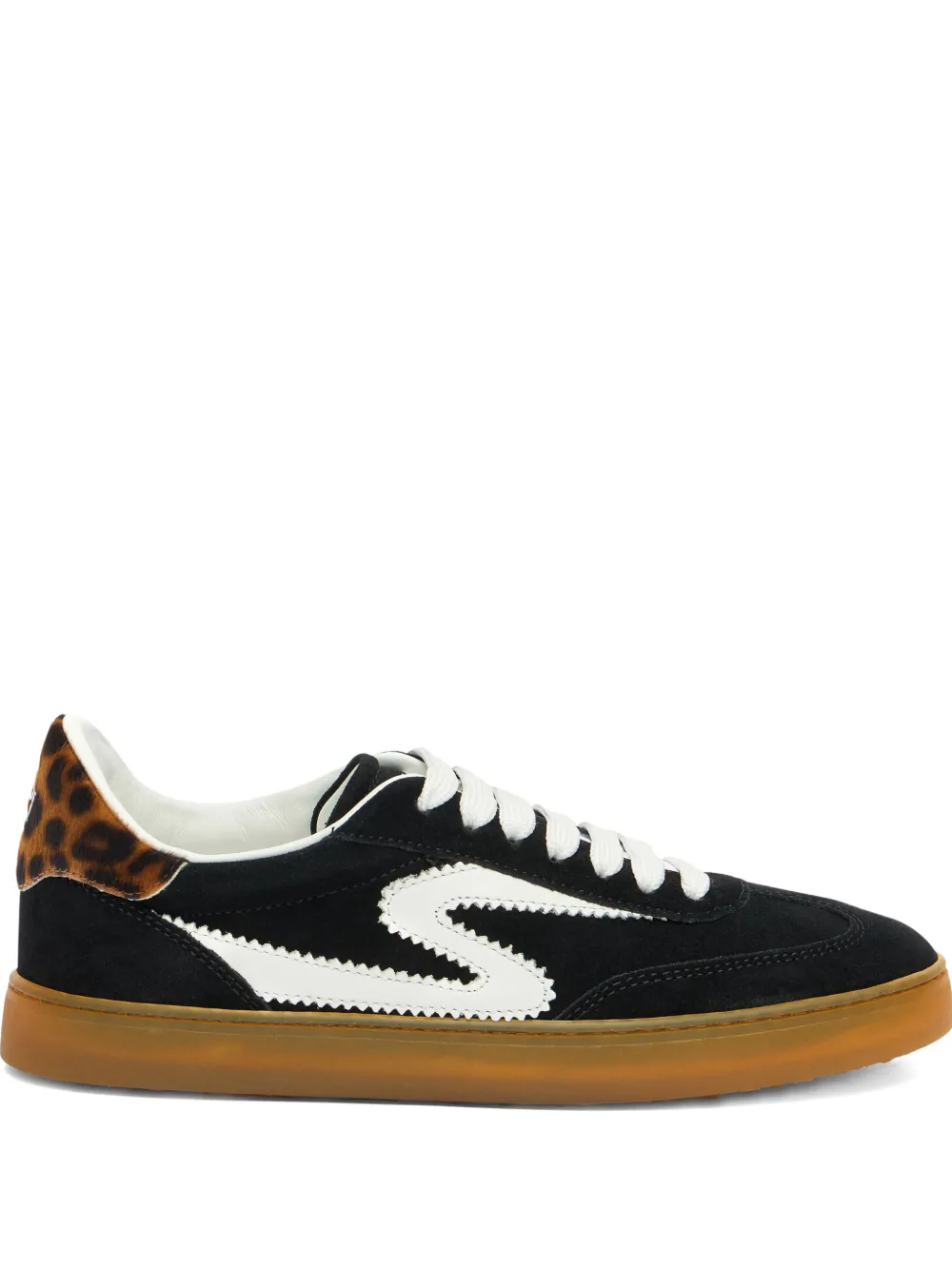 Stuart Weitzman S-shaped motif lace-up sneakers | Black | Image 1
