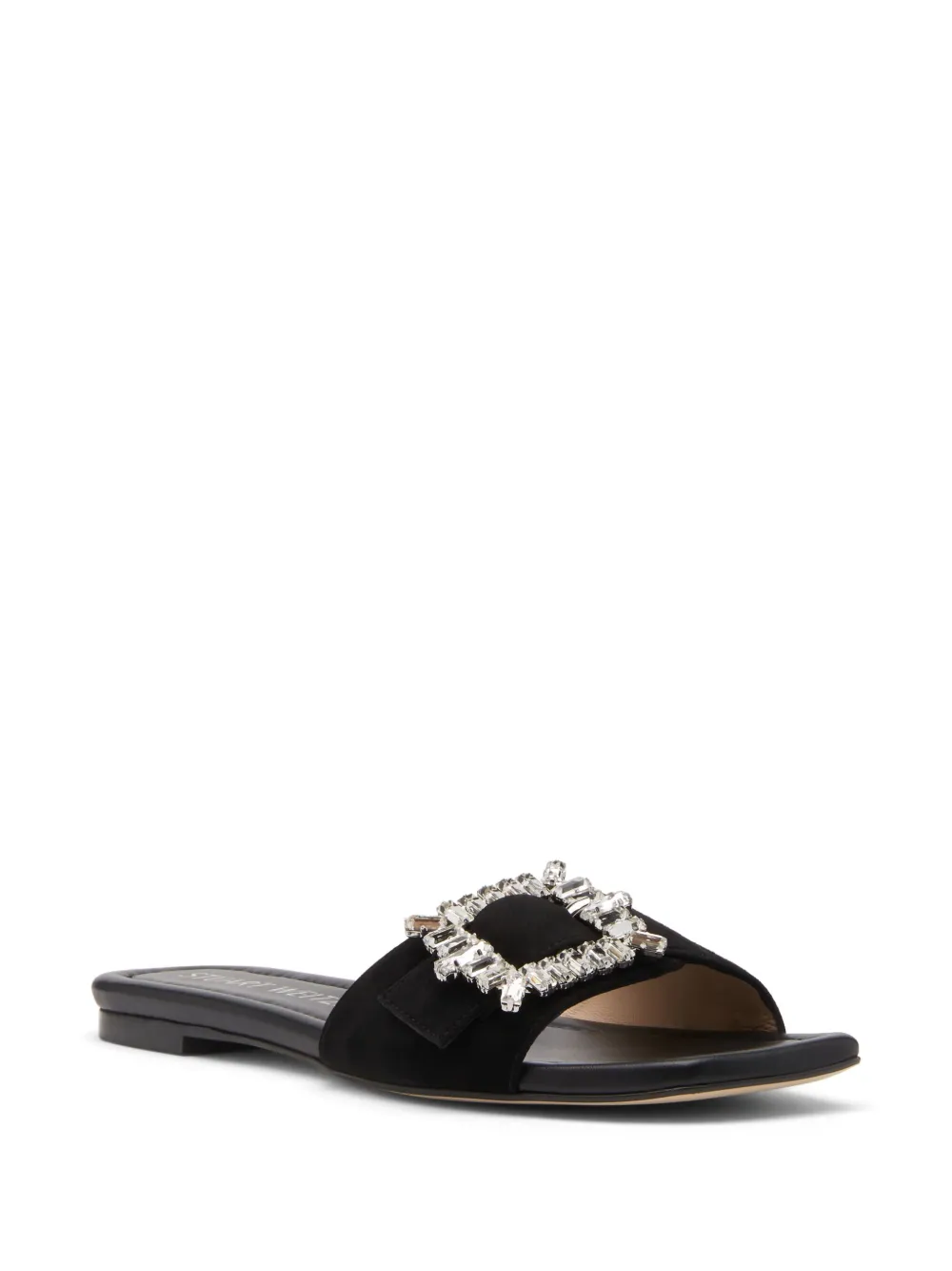 Stuart Weitzman Shine crystal-embellished sandals | Flat Sandals | Image 2