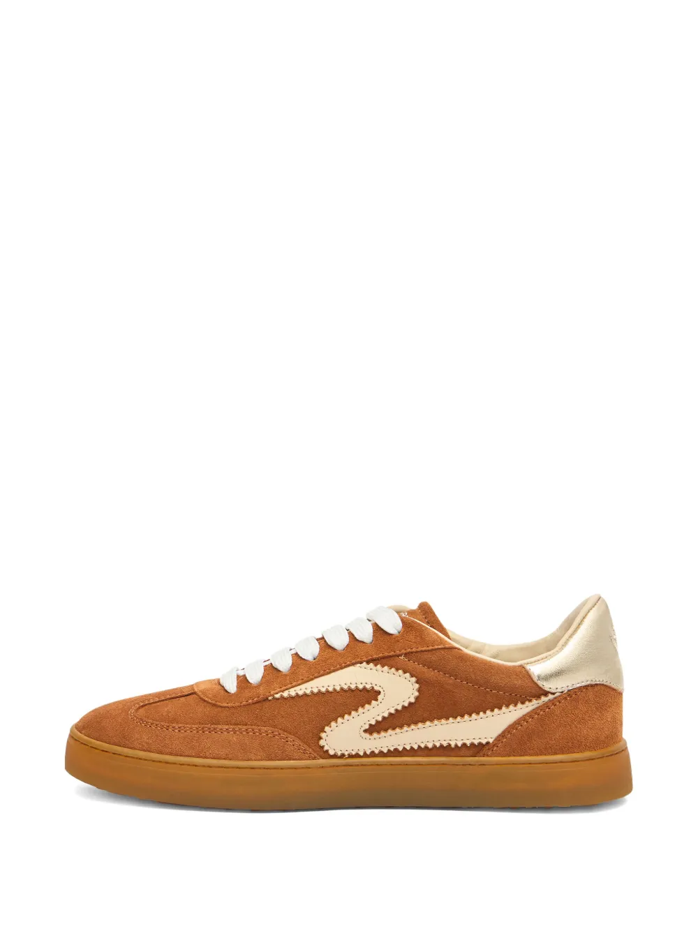 Stuart Weitzman S-shaped Motif Sneakers In Brown