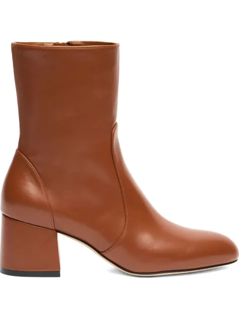 Stuart Weitzman zip block heel essentialist zip 60 ankle boots