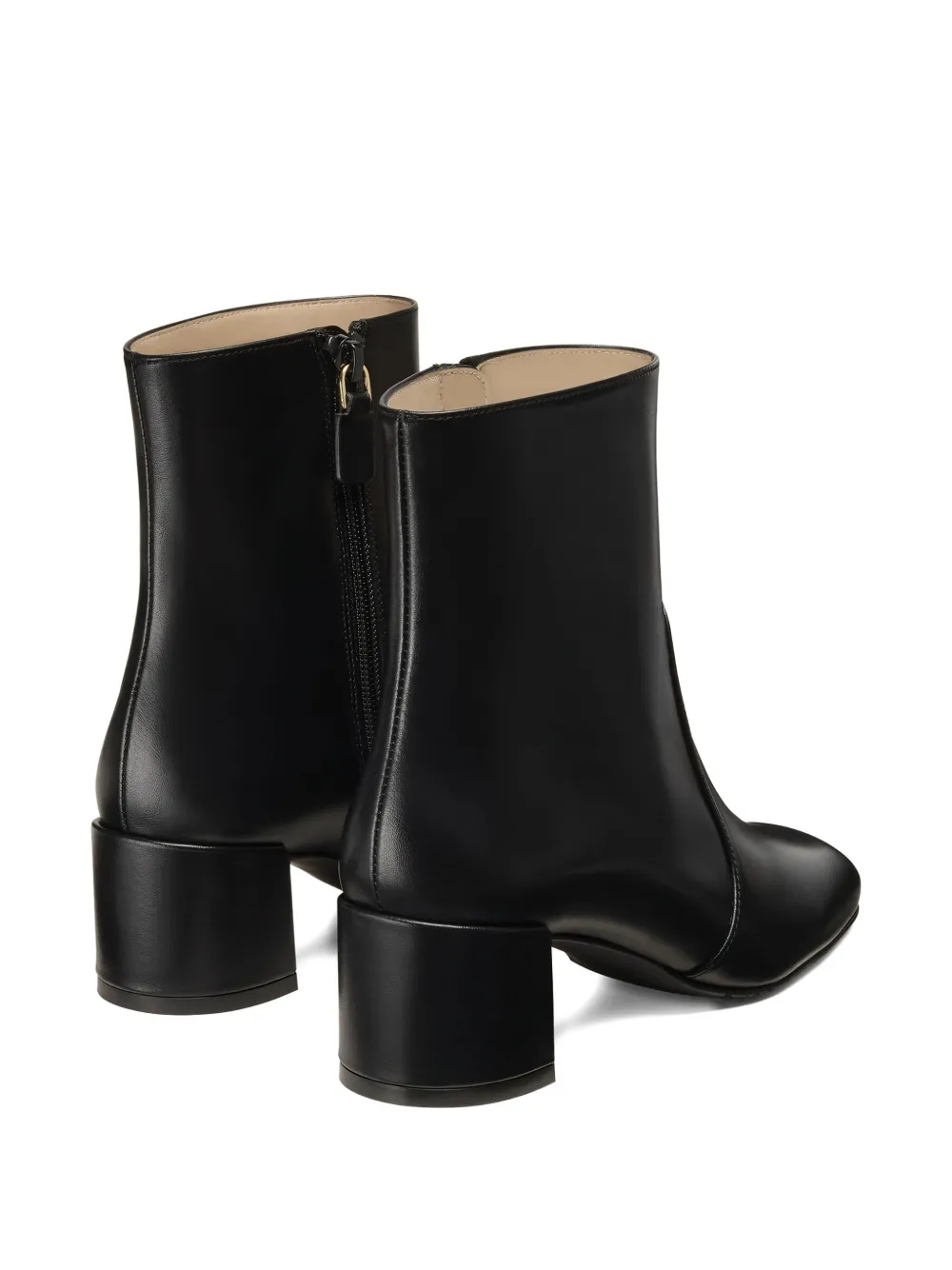 Stuart Weitzman 70mm Maeve Zip Square-toe Ankle-boots In Black