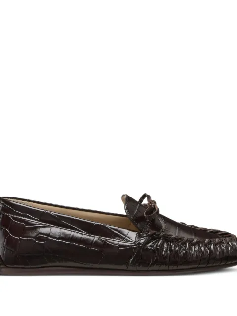 Stuart Weitzman draperade loafers med rosett