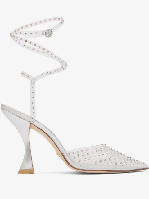 Stuart Weitzman 100mm Glam Xcurve embellished pumps