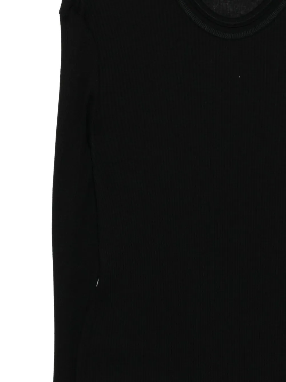 Julius Skinny top met lange mouwen Zwart