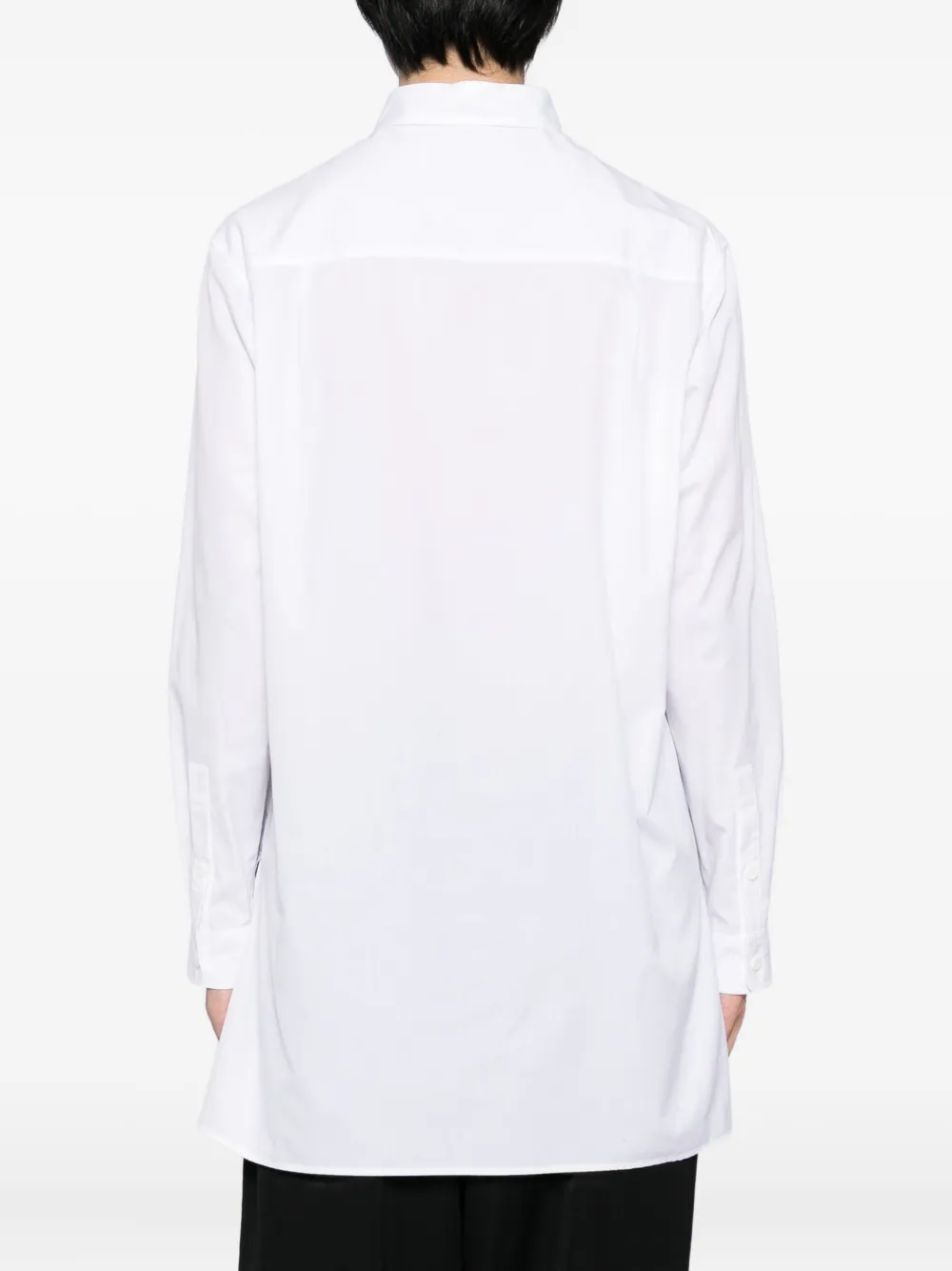 Yohji Yamamoto Buttoned-up Long-sleeved Shirt In White