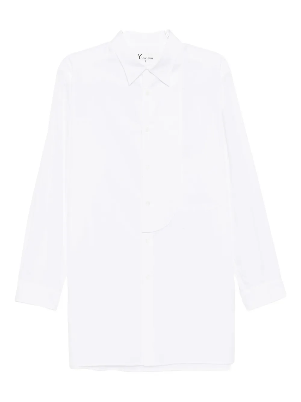 Yohji Yamamoto Buttoned-up Long-sleeved Shirt In White