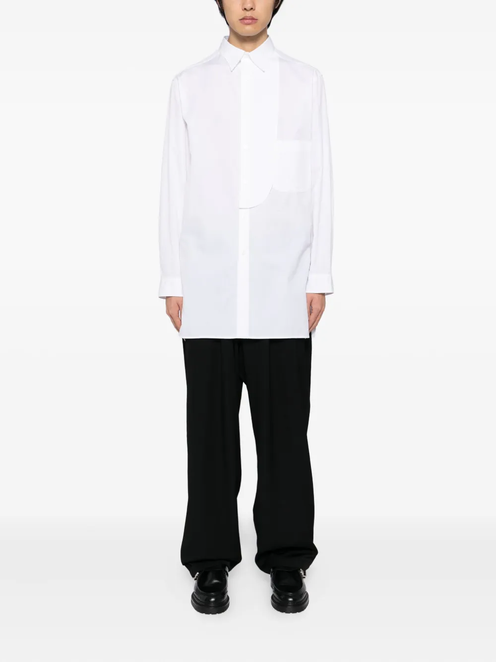 Yohji Yamamoto Button-up overhemd - Wit