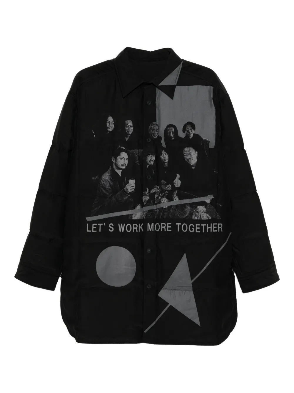 Yohji Yamamoto graphic padded jacket | Black | Image 1