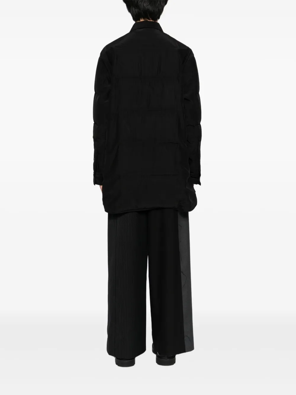 Yohji Yamamoto Graphic Padded Jacket In Black