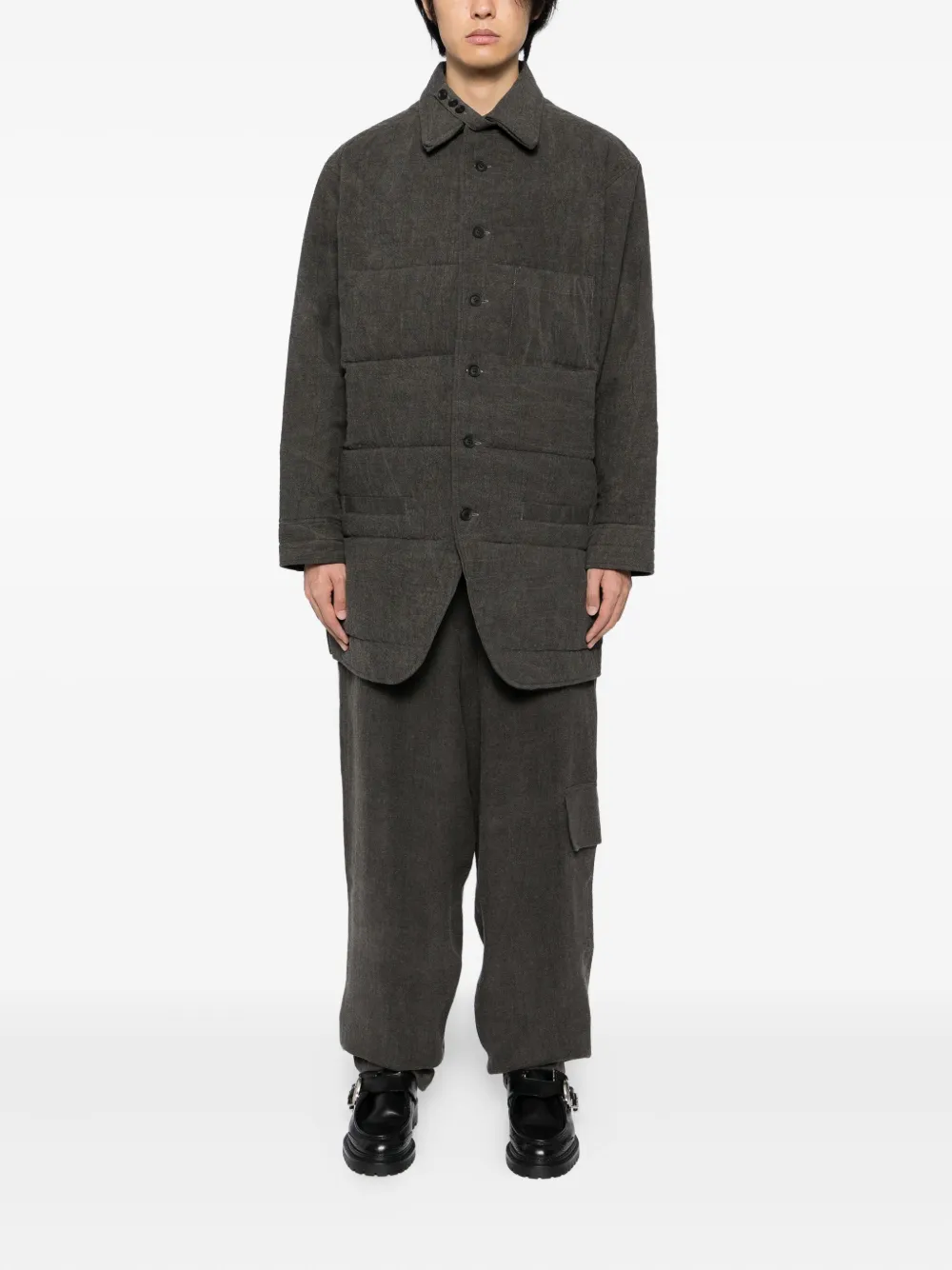 Yohji Yamamoto Broek met trekkoord - Grijs