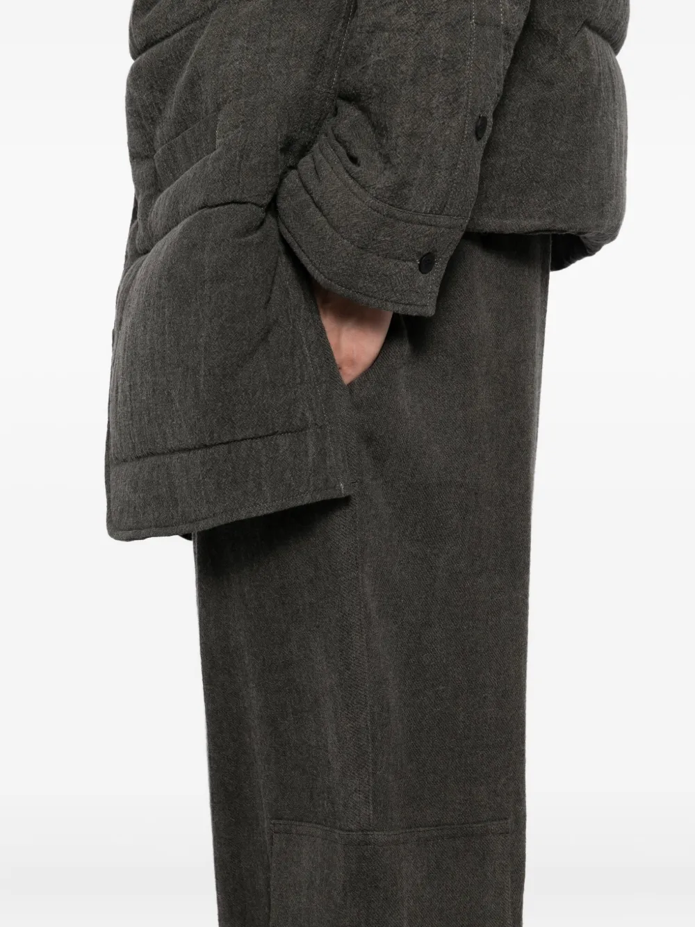 Yohji Yamamoto Broek met trekkoord Grijs