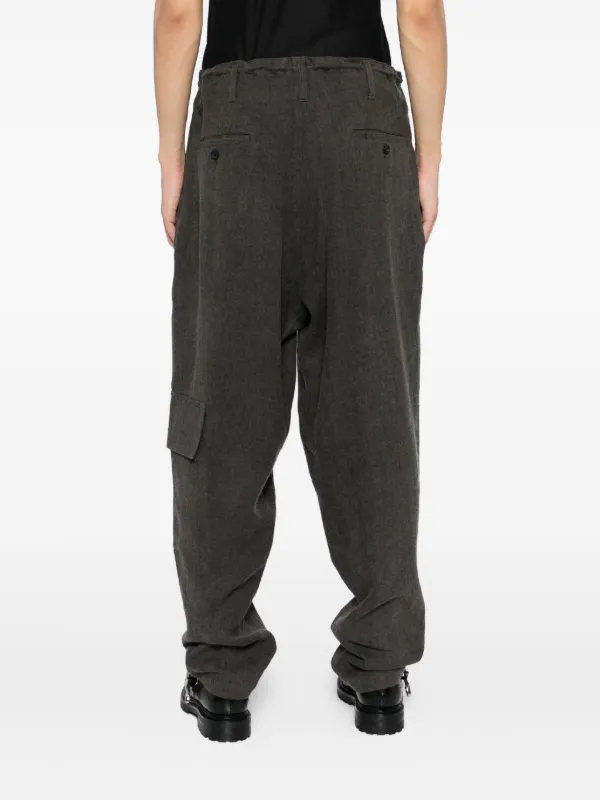Yohji Yamamoto Drawstring Trousers | Grey | FARFETCH