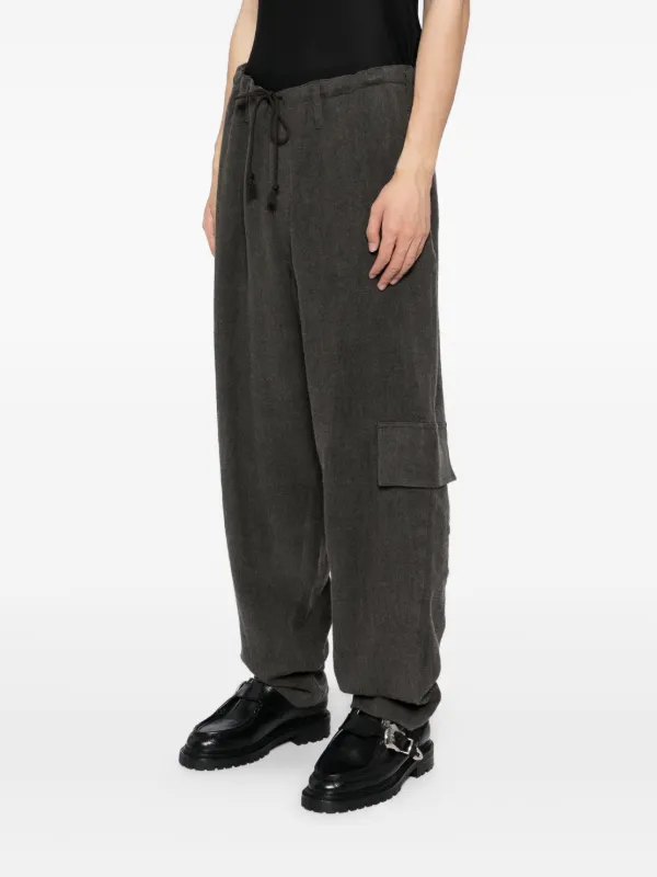 Yohji Yamamoto Drawstring Trousers | Grey | FARFETCH