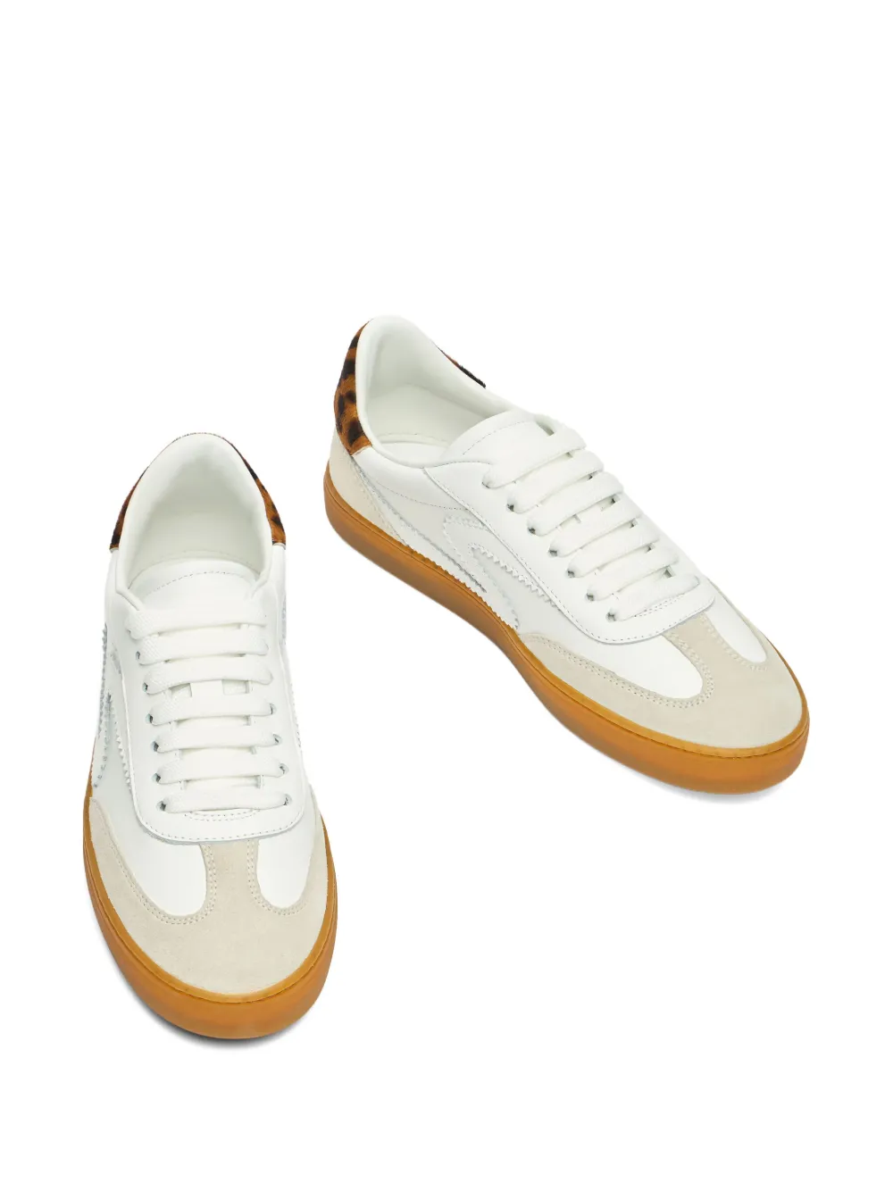 Stuart Weitzman Sw Runaround Lace-up Trainers In White