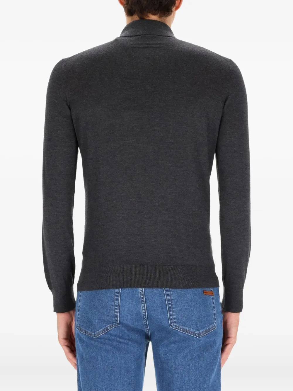 Zegna Poloshirt met lange mouwen Grijs